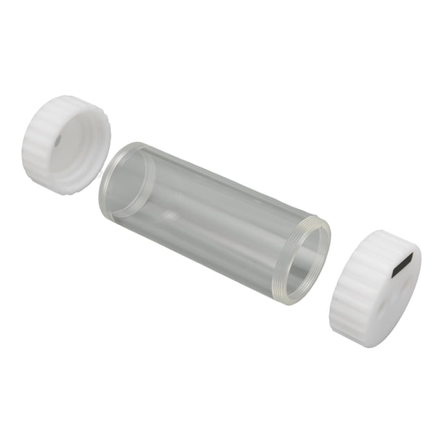 CPU Water Cooling , 1/4 Thread PMMA POM CPU Water 60mm Diameter Transparent Cylindrical Colume With Water Filter For CPU Water Cooling