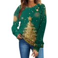 thumbnail image 6 of Enjoytime Christmas Womens Sweatshirts Crewneck Long Sleeve Pullover Tops Trendy Casual Xmas Graphic Sweatshirt, 6 of 7