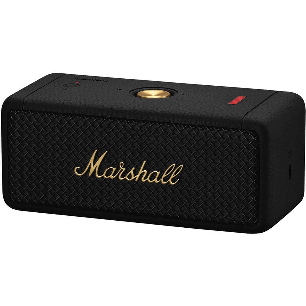 Marshall Emberton II BT Portable Speaker - Black/Brass, 30+ Hours