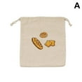 thumbnail image 5 of QHUDLV Linen Bread Bag Reusable Cotton Drawstring Storage Bread Drawstring Loaf Homemade Bags Linen Storage Bag Fresh Bread, 5 of 9