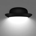 thumbnail image 1 of Lámpara de pared LED moderna de 12 W, luz de pared, impermeable, IP65, de aluminio, para interiores y exteriores, para baño, dormitorio, pasillo, sala de estar, escalera, color negro 4000 K, 1 of 5