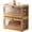 Natural, variant on Stackable Bread Box for Kitchen Countertop, 2 Tier bamboo Bread Storage Container Holder Bin for Baked Goods Snacks Farmhouse Breadbox with Acrylic Window for Pantry Cabinet Cupboard, Brown