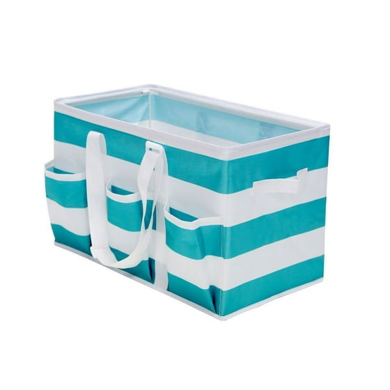 Tidy Living Tidy Living Utility Tote Teal Rugby Stripe