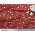 thumbnail image 2 of Soimoi Red Rayon Crepe Fabric Artistic Floral Print Fabric by Yard 46 Inch Wide, 2 of 3
