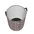 thumbnail image 3 of Fotbe Rose Mix Leopard 3 Laundry Basket with Handles, Waterproof Large Laundry Hamper, Wash Bag for Corner Dorm, Rolling Laundry Basket with Handles-Medium, 3 of 8