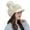 White, variant on Women's Autumn Winter Baseball Hat With Embroidery Letter Hair Ball Thick Plush Imitation Rabbit Fur Earflap Hat Pink Free Size