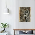 thumbnail image 4 of Nawypu  Retro Abstract Canvas Painting Black Gold Brown Texture Wall Art Tree Ring Wall Art Tree Spiral Natural Modern Wall Decor Nordic Home Living Room Bedroom Office Decor, 4 of 5