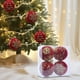 thumbnail image 1 of Christmas Decorations 4 Piece Flocked Christmas Balls Christmas Decoration SetMultiple Styles Of Christmas Tree Decorations Can Also Be Used For Other Party, 1 of 6