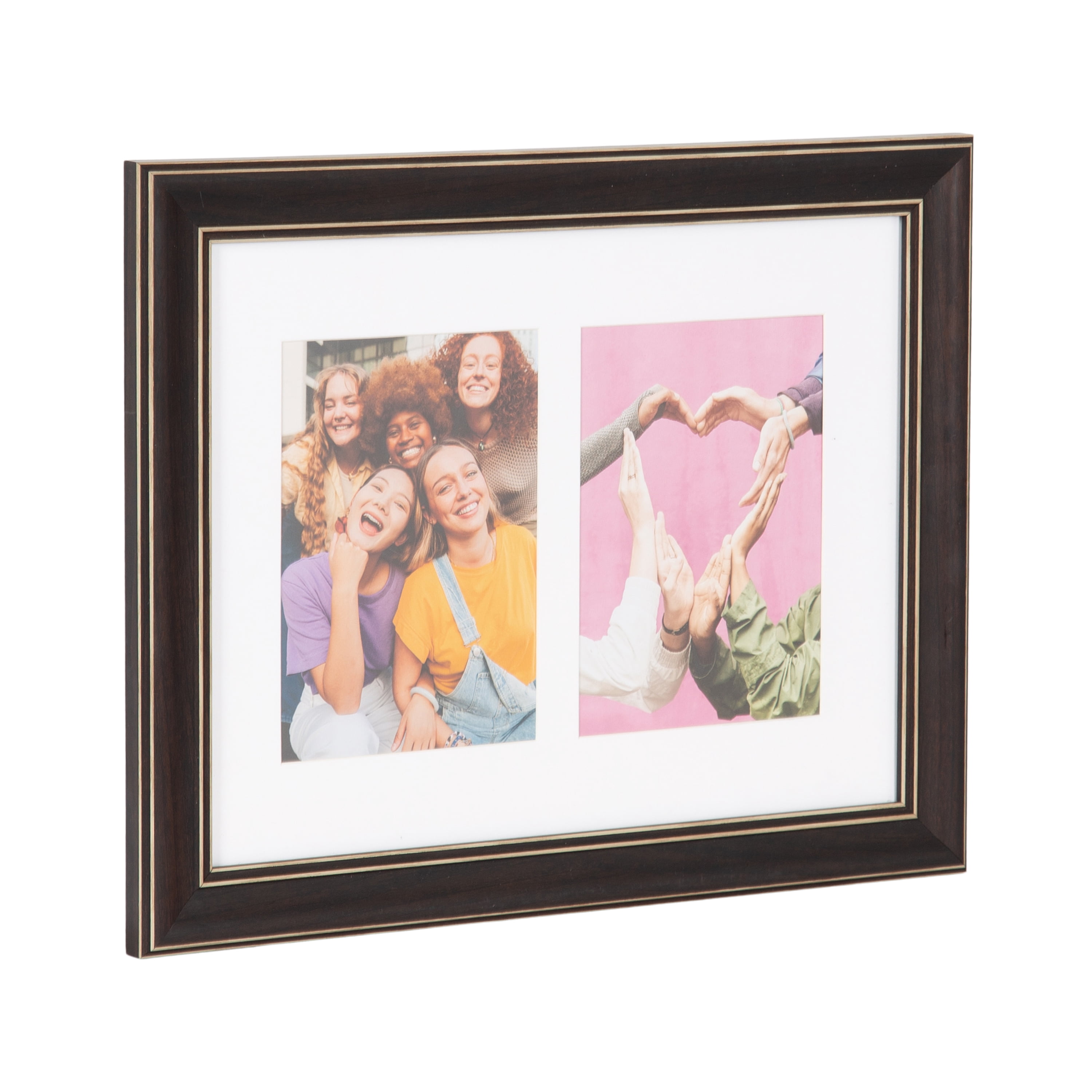 DesignOvation 2 Opening Brown Bagnell Collage Picture Frame