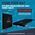 thumbnail image 2 of JOOLA Dual-Function Indoor/Outdoor Waterproof Table Cover, Black, 2 of 6