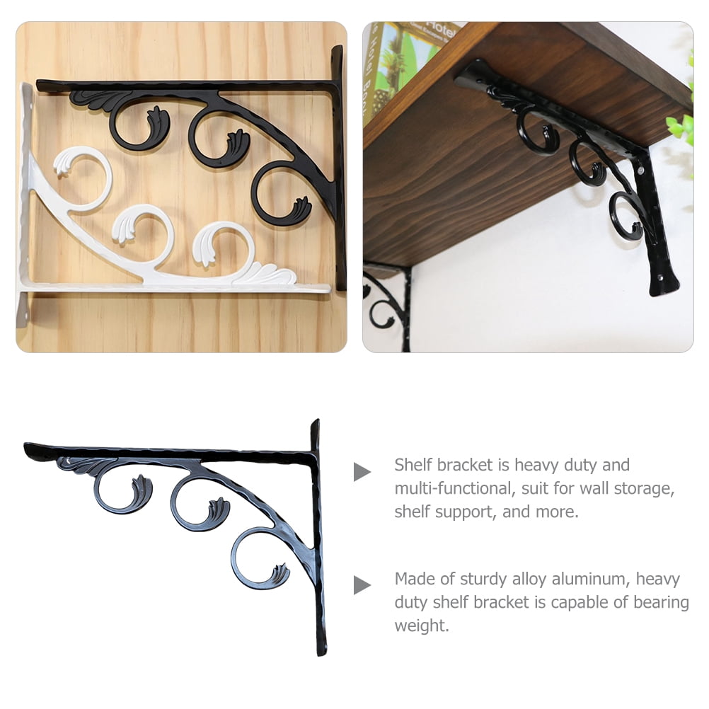 WHAMVOX  Heavy Duty Floating Shelf Bracket Wall Shelving Commercial Black
