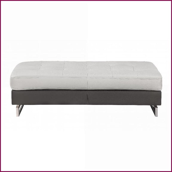 Oversized Modern Genuine Leather Sectional Sofa for Living Room with Solid Wood Frame & Chrome Legs | Gray | Split Back | Leather