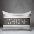 thumbnail image 2 of Creative Products Welcome Farmhouse Stripes Grey 14x20 Indoor / Outdoor Pillow, 2 of 2