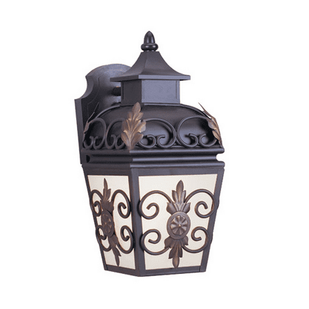 Antique Bronze Classic Crystal - Wall Sconces 1 Light With Bronze Antique Honey Linen Glass 14 inches 60 Watts - World of Crystal