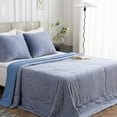 thumbnail image 7 of CHOSHOME Dual-Sided Lightweight Cooling Comforter Fiber Blue Bed Blanket, Queen, 7 of 7