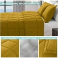 thumbnail image 5 of Mocassi 3-Piece Comforter Set, Down Alternative Box Stitched, Ultra Soft All-Season Bedding with Shams, Plush Cozy Duvet Insert with Corner Tabs - Oversize Queen, Purple, 5 of 5