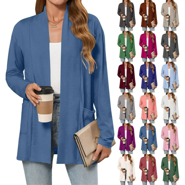 Lightweight Cardigans For Women Long Sleeve Thin Summer Cardigans Open Front Cardigan Fall Fashion Cardigan