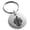 Silver, variant on Stainless Steel Crown Fleur De Lis Engraved Small Medallion Circle Charm Keychain Keyring