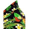 thumbnail image 5 of HAPPY BAY Men's Front Pocket Hawaiian Vacation Shirts Button Down Summer Beaches Tops Short Sleeve Stylish Hawaii Shirts Men L Anne's Lace, Black, 5 of 5