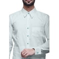 thumbnail image 4 of BESTMAN Cotton Shirt For Men Long Sleeve Printed Spread Collar Slim Formal Shirt, 4 of 5