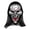 Silver, variant on BingTong Vintage Scary Witch Mask With Black Mesh Hood, 2 Colors Distressed Evil Wizard Full Face clothes Mask, Halloween Horror Cosplay Party Accessory Gold