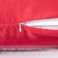 thumbnail image 4 of Flxxie Satin Pillowcases with Zipper Silky Soft Sateen Pillow Cases Covers Set of 2 (King, Red), 4 of 5