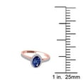 thumbnail image 3 of AoneJewelry Aone Jewelry 0.65 Cttw (I-J, I1-I2) Oval Shape Sapphire and Diamond Ring made in 10K Gold (Rose, White, Yellow), 3 of 5