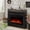 black, variant on Maxhonor 50" Freestanding Electric Fireplace Insert with Mantel Shelf, 12 Color 3D Flame Fireplace Heater, 750W/1500W Dual Power, Remote & Touch Control, Classic Minimalist Design