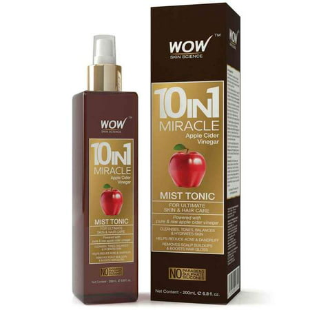 WOW Apple Cider Vinegar Facial Toner for Face, Hair, Body - Natural Anti Aging Skin Care Mist Spray - Hydrating Primer for Pore Minimizer & Clear Activator - No Alcohol, Sulfate, or Silicone - 6.8 (Best Pore Minimizer Philippines)