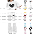 thumbnail image 3 of EnJoCho Girls Heart 2 Piece Outfit Set Kids Short Sleeve Top Baggy Legging Flared Pants Cute Graphic Casual Outfit School Trendy Little Girls Linen Short Sleeve Pants Outfit, 3 of 5