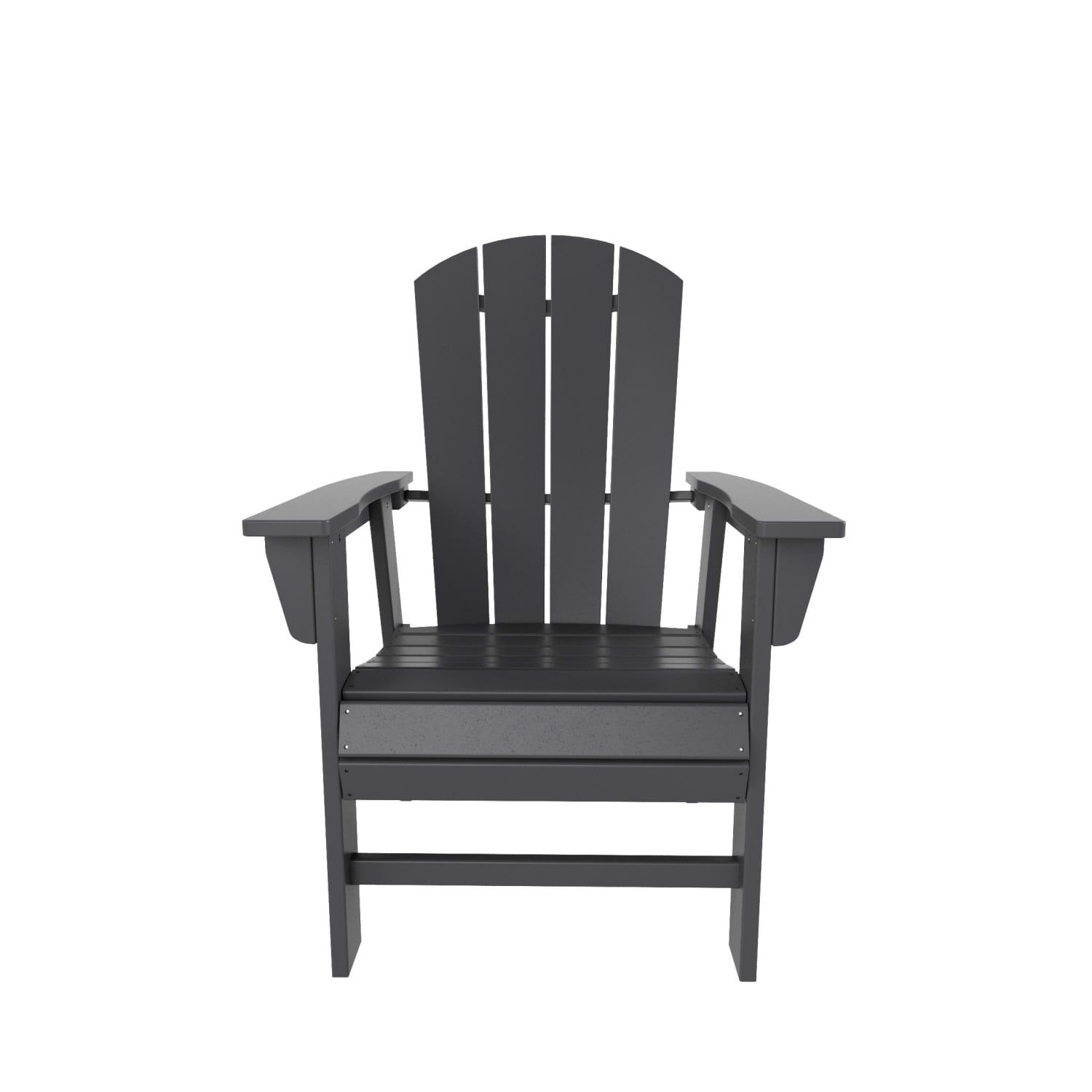 WestinTrends Malibu Adirondack Patio Dining Chairs, All-Weather Poly Lumber, Ergonomic Seat, 330-lb Capacity, Gray