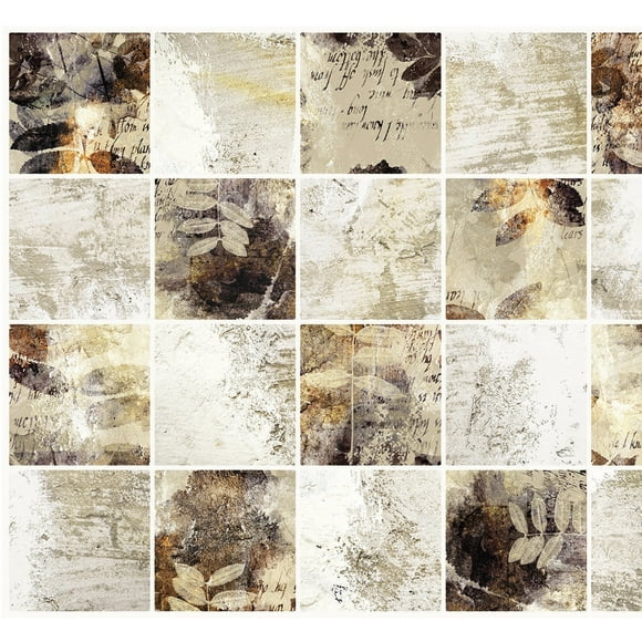 Dundee Deco's Gold White Faux Tile PVC 3D Wall Panel, 3 ft X 2 ft, Interior Design Wall Paneling Decor Commercial and Residential Application, 5.8 sq. feet each