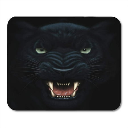KDAGR Black Angry Panther Face in Darkness Digital Painting Fierce Beast Mousepad Mouse Pad Mouse Mat 9x10