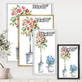 thumbnail image 4 of Designart 'Red and Blue Houseplants' Traditional Framed Canvas Wall Art Print, 4 of 5