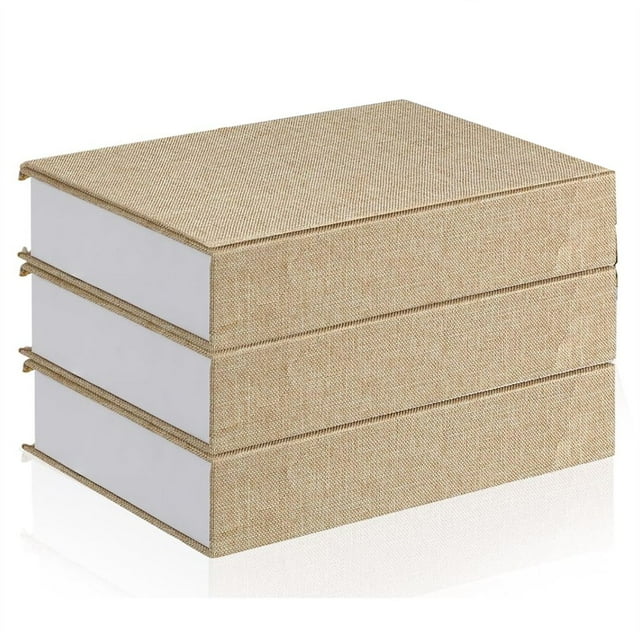CUITING Simulation Book 3 Pcs Faux Book Decorative Blank Books DIY Crafts False Book for Hotel Home Coffee Table and Shelf Decor