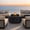 Black, variant on 32-inch Fire Pit Table, 65000 BTU Outdoor Fire Pit, Includes Tank Table, Wind Guard, Rain Cover, and Enamel Baking Pan; CSA-Certified,4–8 People