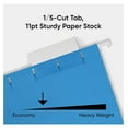 thumbnail image 4 of Standard Hanging File Folders, 25 Count, Sky Blue, 1/5-Cut Adjustable Tabs, Letter Size (64068), 4 of 7
