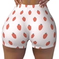 thumbnail image 2 of Picia Strawberry Printed Workout Shorts for Women Seamless Scrunch Butt Lifting High Waisted Yoga Gym Booty Running Moisture-wicking Short Pants-Large, 2 of 9