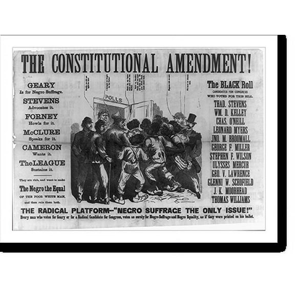 Historic Print, The constitutional amendment!, 16" x 20"