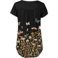 thumbnail image 3 of Generic Chemises à Manches Courtes pour Femmes, Tunique d'Été Décontractée Chic, Mode Automne 2024, Mignonnes Blouses pour Leggings, 3 of 4