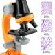thumbnail image 5 of Microscopio para niños, juguetes, muestras, laboratorio científico, 100x 400x 1200x, instrumento de juego de alta resolución, regalo educativo de cumpleaños, naranja Inevent FN000743-02B, 5 of 7