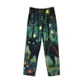 thumbnail image 2 of Haiem Mystical Black Cat Fireflies Men's Pajama Pants Ultra Lightweight Pjs Bottoms Sleepwear Bottom Pants With Pocket Drawstring-Large, 2 of 7