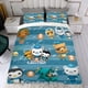 thumbnail image 4 of Octonautas Conjunto de sábanas temático, trío de piezas, cómodo y amigable con la piel, diseño único, regalo de decoración para el hogar para familiares, amigos y fans, 90 cm * 190 cm, 4 of 6