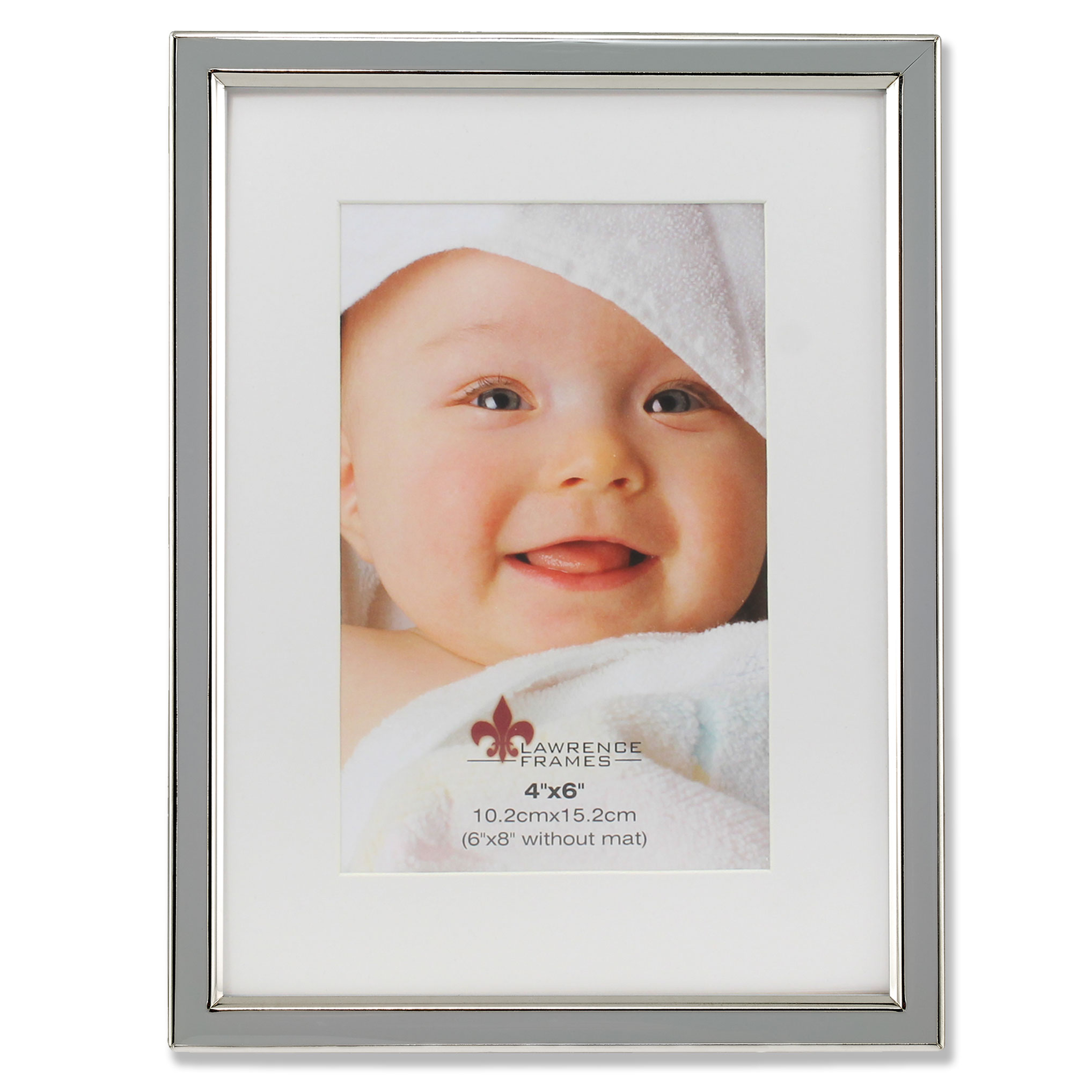 Lawrence Frames Metal Picture Frame, Gray