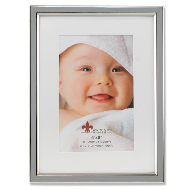 Lawrence Frames Metal Picture Frame, Gray