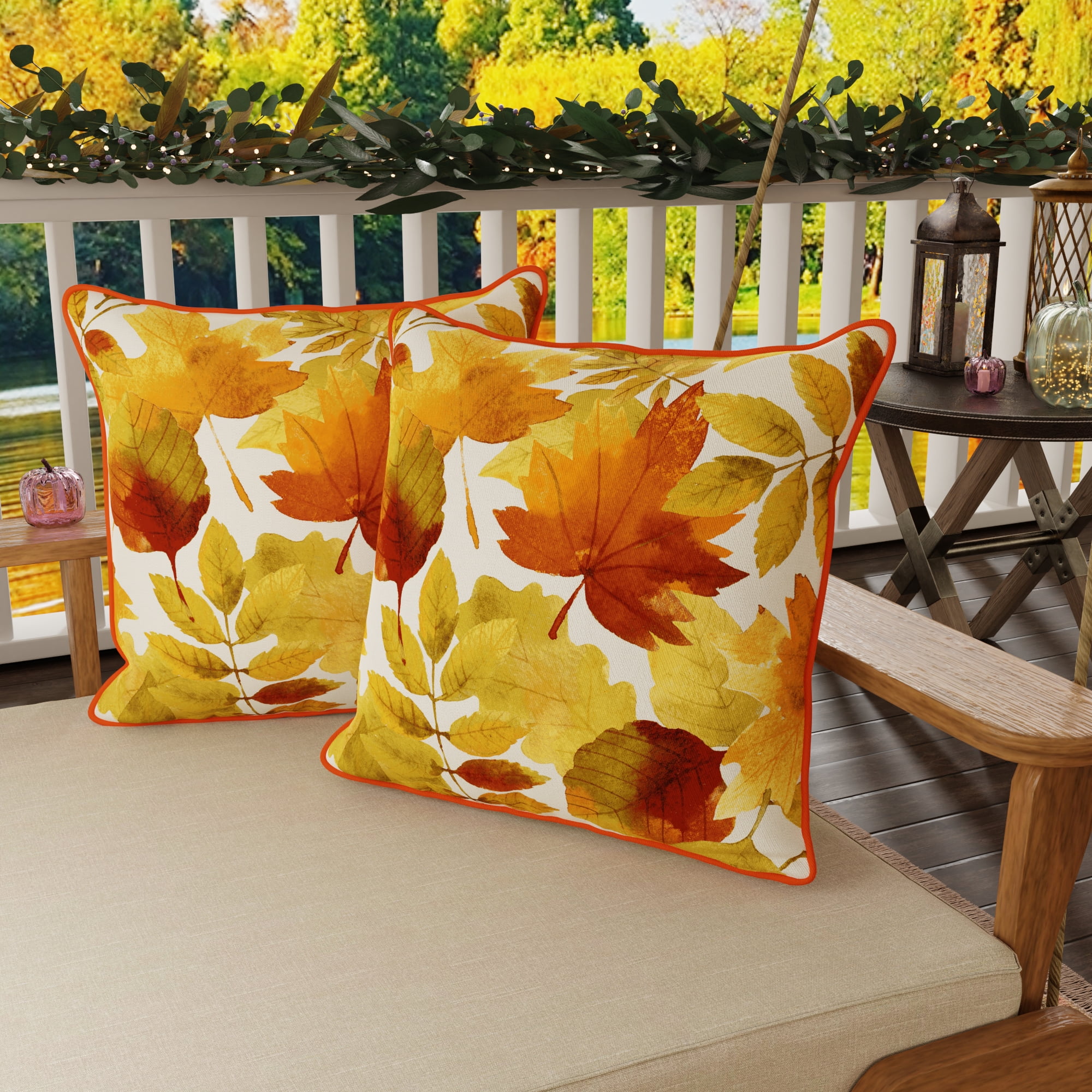 Outdoor throw pillows fall hotsell