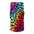 thumbnail image 4 of Men's Tank Tops Spring Festive Carnival Sleeveless Heart Print O Neck Vest T-Shirts Daily-Wear, 4 of 4