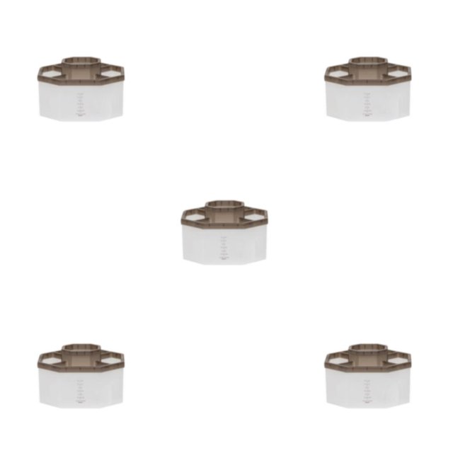 Kearding Grande para niñas lindo soporte de almacenamiento giratorio, portalápices de capacidad para niñas café transparente 5 rejillas/no Type2 NO2