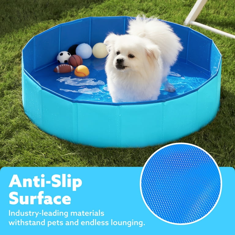 JOYFY 32 x Inches Plastic Kiddie Pool, Pet Swimming Pool