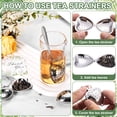thumbnail image 6 of Uxcell 25 Set Bridal Shower Tea Party Favor for Cherry Blossom Spoon Heart Shape Infuser Ball with Thank You, Card Mesh Bag,for Wedding Souvenir Gift, Tea Accessories, Return Gift,Silver, 6 of 7